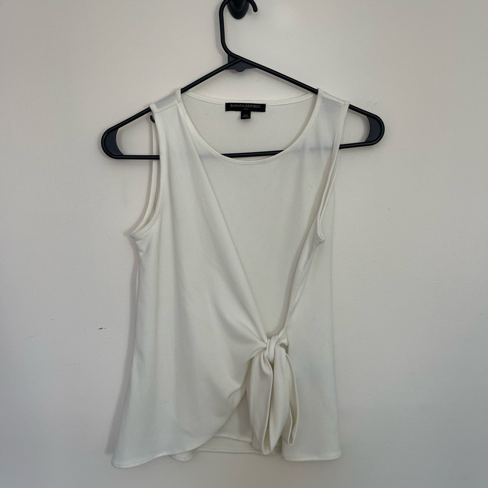 Banana Republic White Sleeveless Top